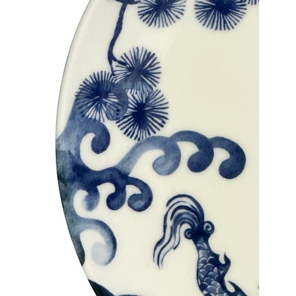 WIlliams Sonoma Korean Table Blue and White Dragon 9" Salad Plate-Rare - Picture 3 of 8